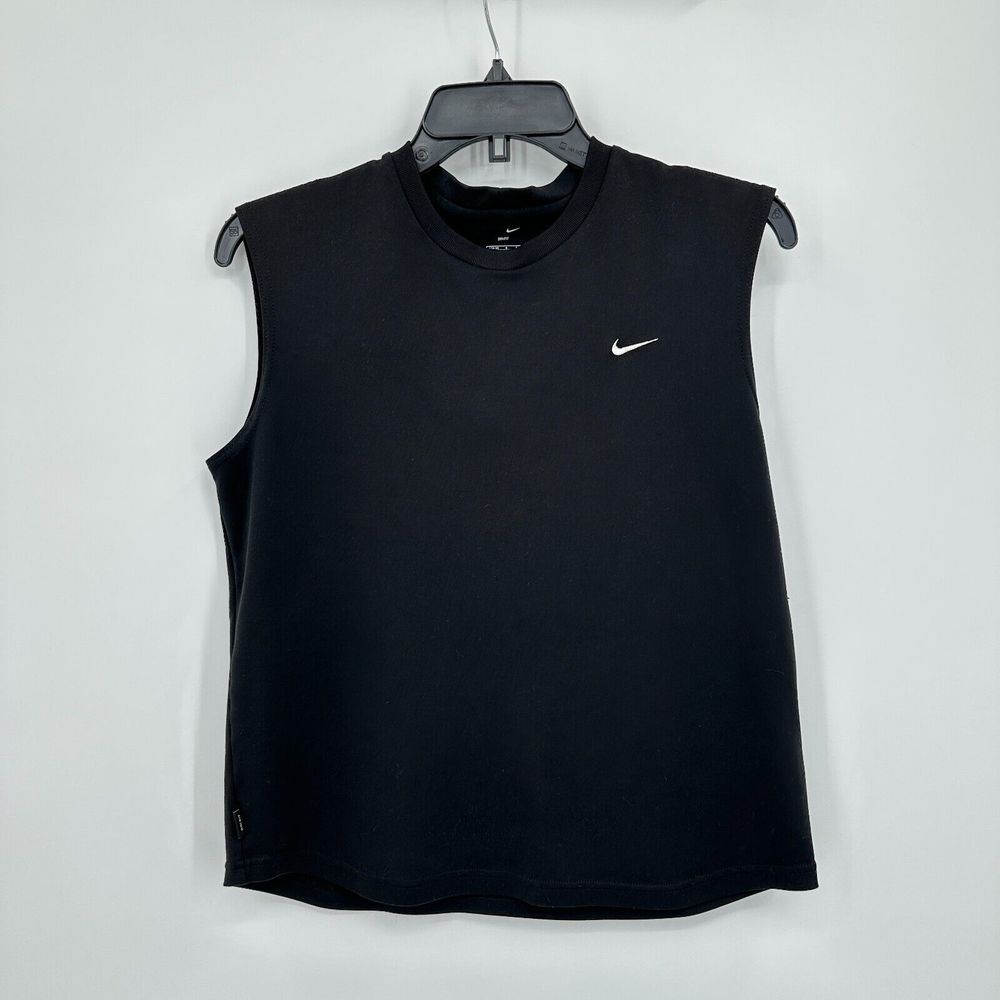 Nike Dri-Fit Muscle Tee Tank Top‎ Kids L Black Activewear Running Basketball